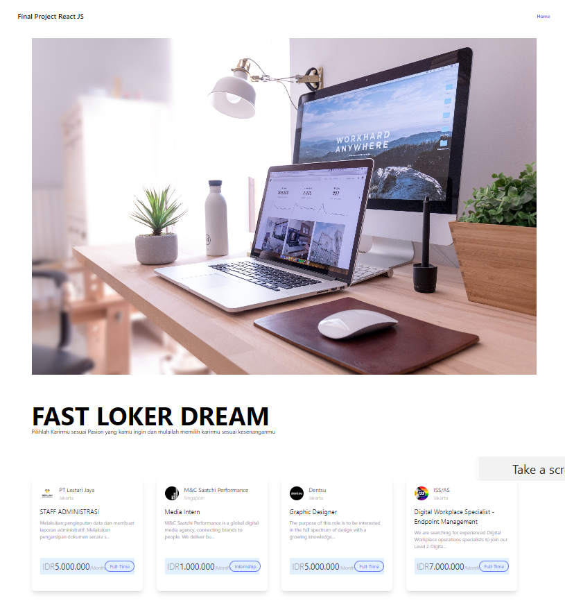 landing page